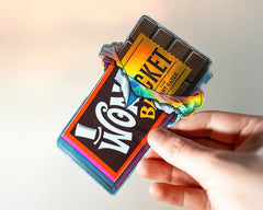 Wonka Chocolate Bar Holographic Sticker